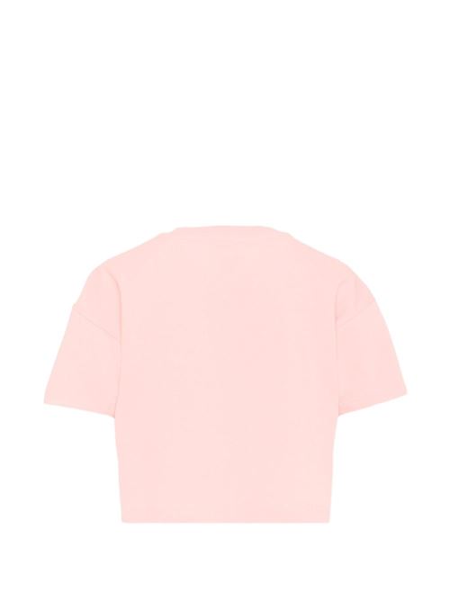 T-shirt bambina Moschino corta rosa con logo Teddy Bear MOSCHINO KID-TEEN | HDM072LBA0050209